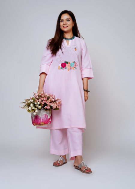 Pastel Pink Linen Coord Set