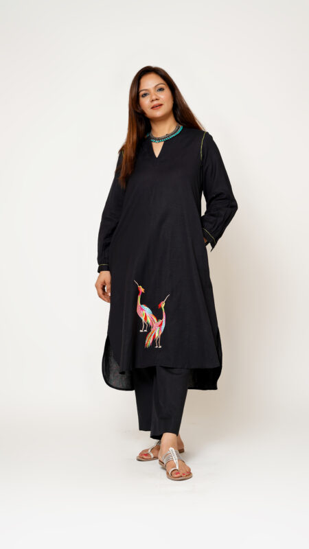 Black Linen Coord Set