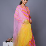 Pink – Orange Leheriya Suit Set