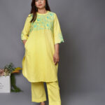 Lemon yellow Linen Coord Set